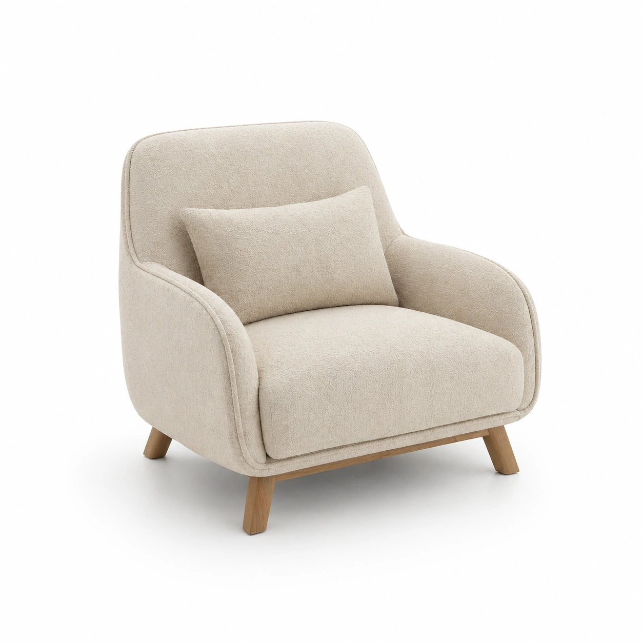 Sillon moderno tapizado beige cojin-orderkivo